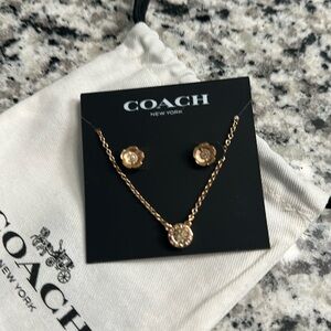 New Coach necklace and earring set